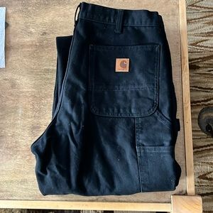 Men’s Flannel Lined Carhartt Utility Pants - Black
